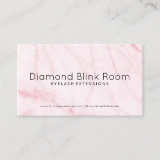 Marble Eyelash Extensions Aftercare Business Card Visitenkarte