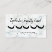 Marble Eyelashes Loyalty Visitenkarte (Vorderseite)
