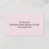Marble Eyelashes Rewards Loyalty Pink Visitenkarte (Rückseite)