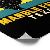 Marble Falls Texas Total Solar Eclipse 2024 Poster (Ecke)