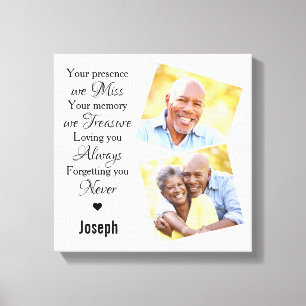 Marble Family Foto Sympathy Memorials Keepsake Leinwanddruck