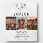 Marble Favorite Hallo Hardest Goodbye Memorial Fotoplatte (Vorderseite)