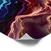 Marble Flow Mountains – Colorful Abstract Art Post Poster (Ecke)