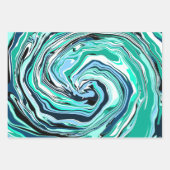 Marble Fluid Art Geschenkpapier Set (Vorderseite)