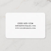 Marble Food Design Persönlicher Koch Catering Visitenkarte (Rückseite)