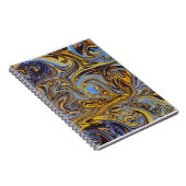 Marble Forms – Blue & Gold Artistic Notebook Notizblock (Rechte Seite)