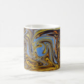 Marble Forms – Blue & Gold Ceramic Mug Kaffeetasse (Mittel)