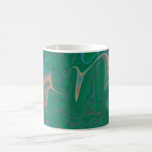 Marble Forms – Green & Gold Natural Flow Kaffeetasse (Mittel)