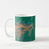 Marble Forms – Green & Gold Natural Flow Kaffeetasse (Links)