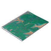 Marble Forms – Green & Gold Natural Flow Notizblock (Linke Seite)