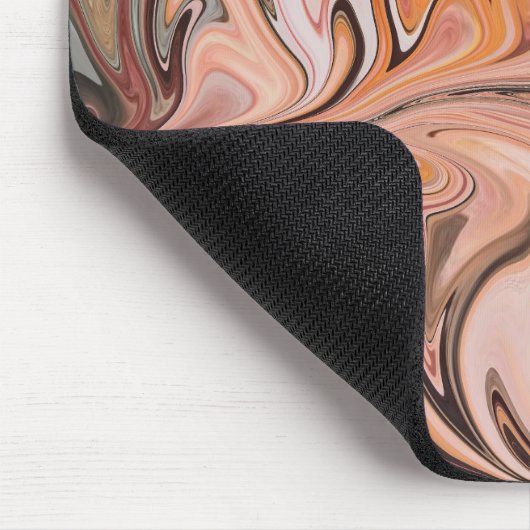 Marble Forms – Pink & Beige Soft Marble Mousepad (Ecke)