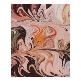 Marble Forms – Pink & Beige Soft Marble Poster