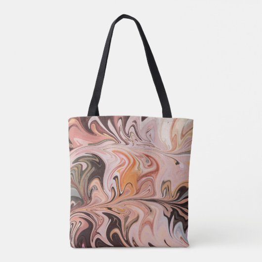 Marble Forms – Pink & Beige Soft Marble Tasche (Rückseite)