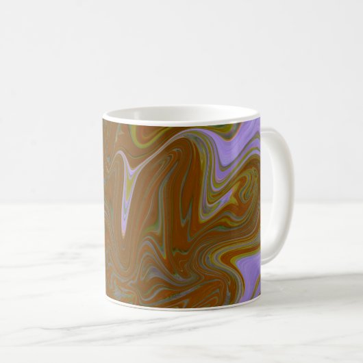 Marble Forms – Terracotta Warm Abstract Kaffeetasse (VorderseiteRechts)