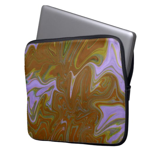 Marble Forms – Terracotta Warm Abstract Laptopschutzhülle (Vorderseite Links)