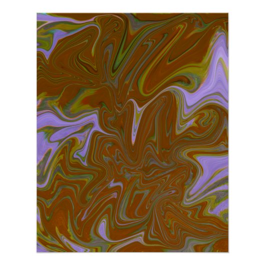 Marble Forms – Terracotta Warm Abstract Poster (Vorderseite)