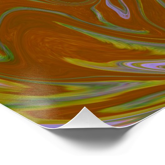 Marble Forms – Terracotta Warm Abstract Poster (Ecke)