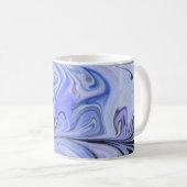 Marble Forms – White & Grey Minimal Texture Kaffeetasse (VorderseiteRechts)