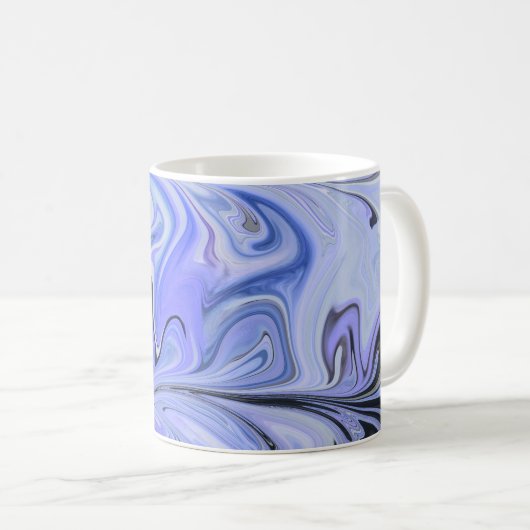 Marble Forms – White & Grey Minimal Texture Kaffeetasse (VorderseiteRechts)