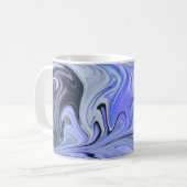 Marble Forms – White & Grey Minimal Texture Kaffeetasse (Vorderseite Links)