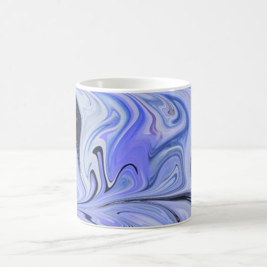 Marble Forms – White & Grey Minimal Texture Kaffeetasse (Mittel)