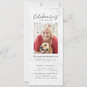 Marble Foto Beerdigung Digitale Einladung (Vorderseite)