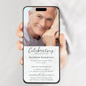 Marble Foto Beerdigung Digitale Einladung