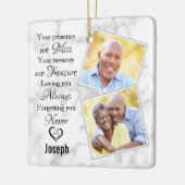 Marble Foto Beileid Memorials Keepake Keramikornament (Links)