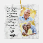 Marble Foto Beileid Memorials Keepake Keramikornament (Vorderseite)