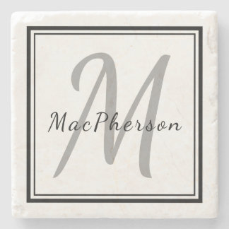 Marble für Personalisierten Monogramm Steinuntersetzer