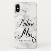 Marble Future Frau Script Calligraphy Bride soll Case-Mate iPhone Hülle (Rückseite)