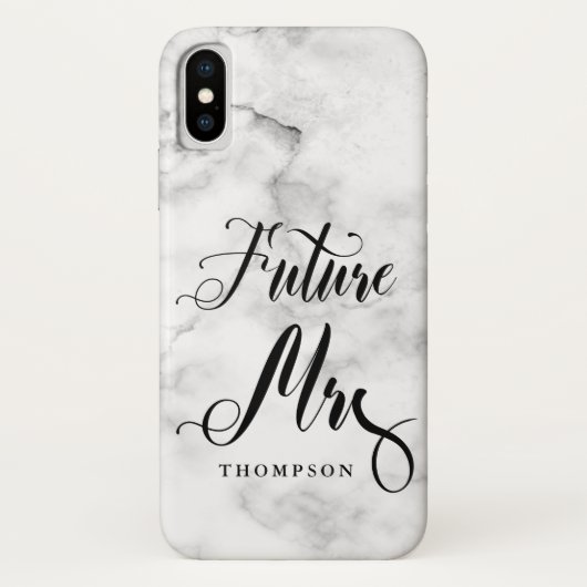 Marble Future Frau Script Calligraphy Bride soll Case-Mate iPhone Hülle (Rückseite)