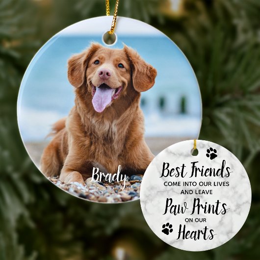 Marble-Gedächtnisquote Hunde Foto-Pet-Memorial Keramik Ornament