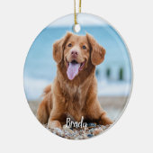Marble-Gedächtnisquote Hunde Foto-Pet-Memorial Keramik Ornament (Links)