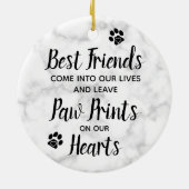 Marble-Gedächtnisquote Hunde Foto-Pet-Memorial Keramik Ornament (Hinten)