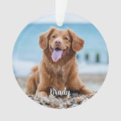 Marble-Gedächtnisquote Hunde Foto-Pet-Memorial Ornament (Vorderseite)