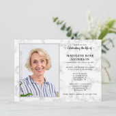 Marble-Gedenkfeier zur Beerdigung des Fotos Leben Einladung (Stehend Vorderseite)