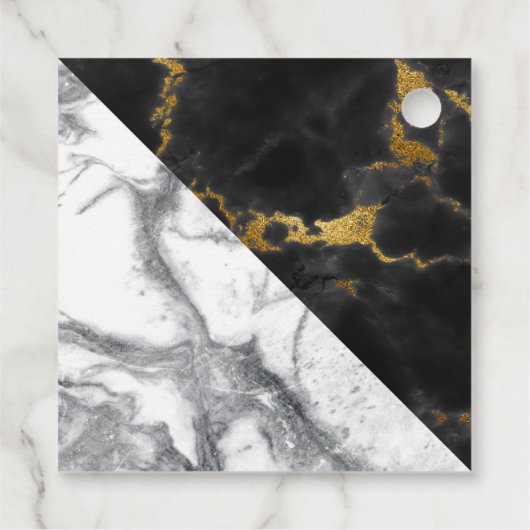 Marble Gemstone Monogram Geschenkanhänger (Rückseite)