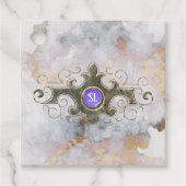 Marble Gemstone Monogram Geschenkanhänger (Vorderseite)