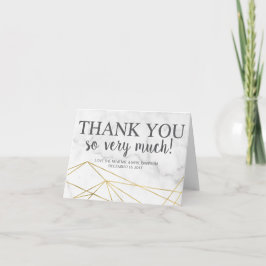 Marble Geometric Elegant Hochzeit Dankeschön Karte