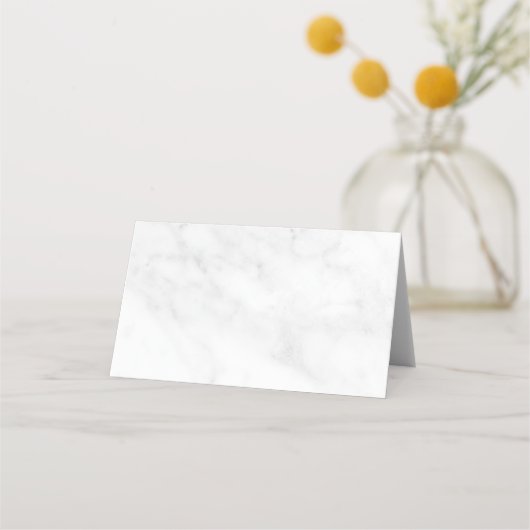 Marble Geometric Elegant Wedding Platzkarte (Rückseite)