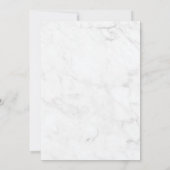 Marble Geometric Gold Eucalyptus Wedding Einladung (Rückseite)