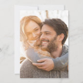 Marble Geometric Gold Eukalyptus Foto Wedding Einladung (Rückseite)