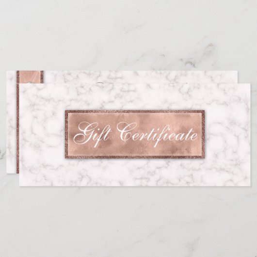 Marble Gift Certificate Echtes Anwesen (Vorne/Hinten)