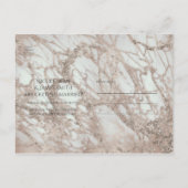 Marble Glam Rose Rosa Gold Silber Save the Date Ankündigungspostkarte (Rückseite)