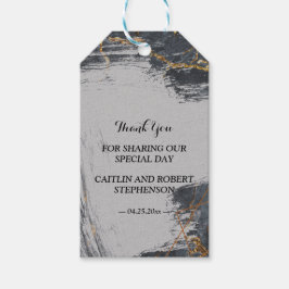 Marble Glitzer Geometric Vielen Dank Geschenkanhänger