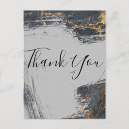 Marble Glitzer Geometric Vielen Dank Postkarte