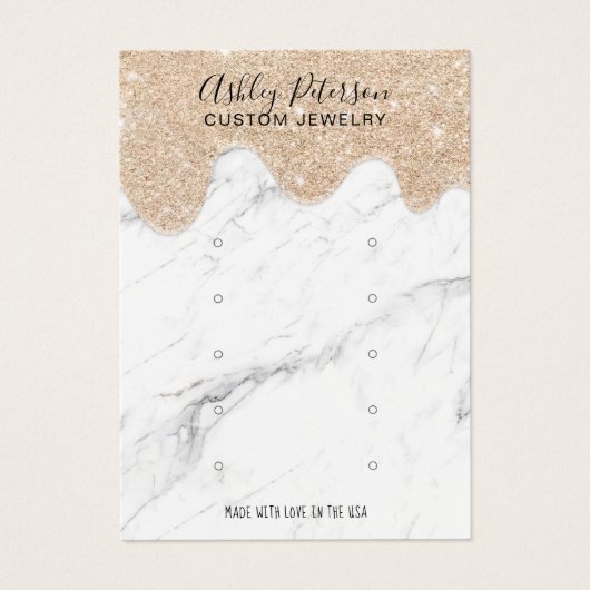 Marble Glitzer Tropfen Multistecker Ohrring-Anzeig (Vorderseite)