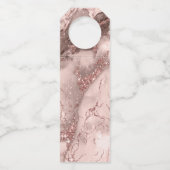 Marble Glitzer Wedding Danke Rose Gold ID644 Flaschenanhänger (Rückseite)