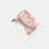 Marble Glitzer Wedding Danke Rose Gold ID644 Serviette (Ecke)